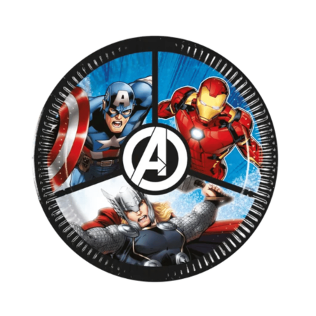 8 piatti di compleanno Avengers Ø19,5 cm | Decorazione per la tavola