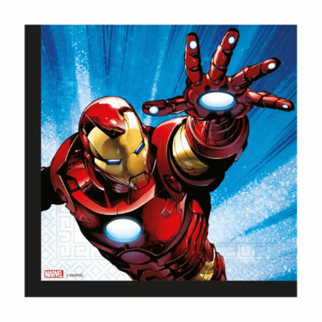 Tovagliolo di compleanno a 2 veli di Iron Man