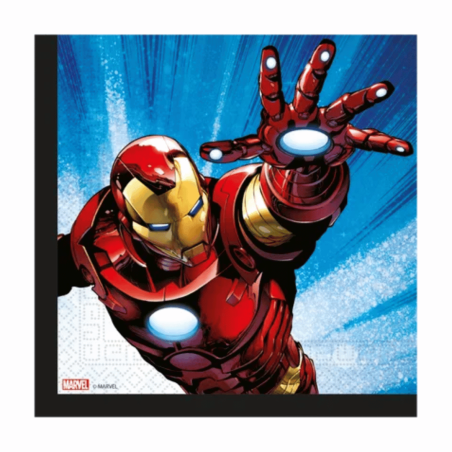 Tovagliolo di compleanno a 2 veli di Iron Man