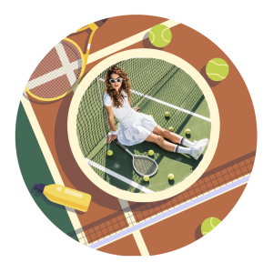 Foto tennis commestibile rotondo 20 cm