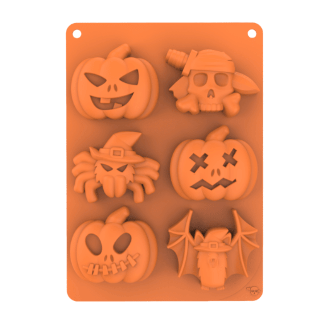 Stampi in silicone per torte di Halloween: zucca, pipistrello e teschio - Cécoa Paris