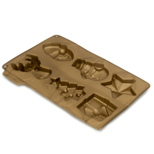 Stampo in silicone per 6 tortine natalizie individuali