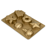 stampo in silicone per 6 tortine natalizie