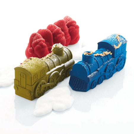Idee per decorare il tronco di Natale a forma di locomotiva - Pavoni Itailla