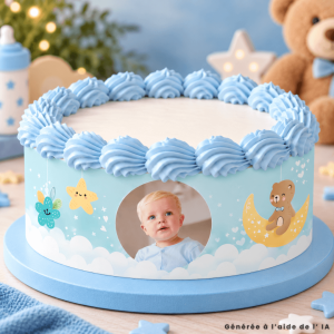 Profili torta battesimo commestibili personalizzabili