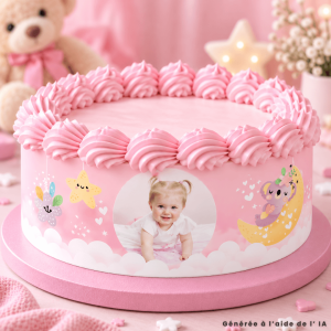 Contorni commestibili personalizzabili per torta baby shower
