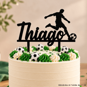 Cake Topper calciatore personalizzabile - colori a tua scelta