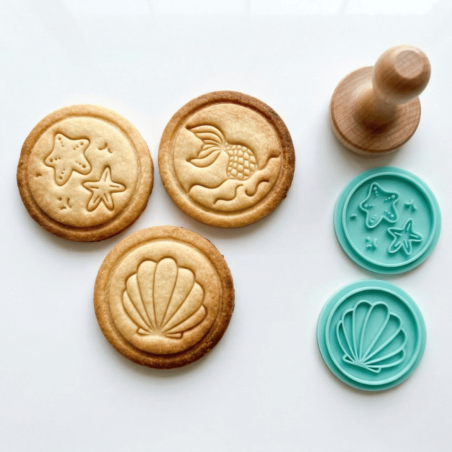 Biscotti di pasta frolla decorati a tema sirena - Cecoa Paris
