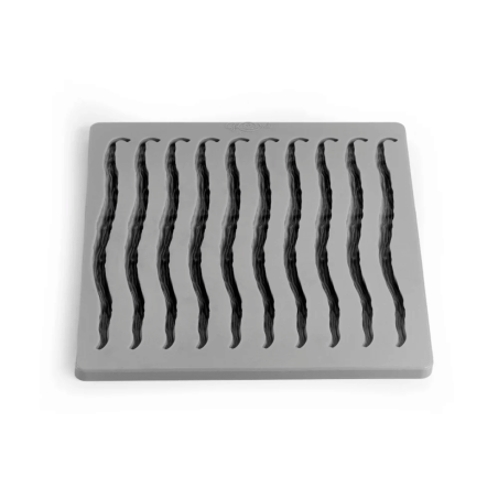 Stampo trompe l'oeil in silicone Pavoni con baccello di vaniglia