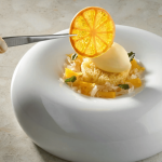 Fetta di limone trompe l'oeil per decorazione torta - pavoni