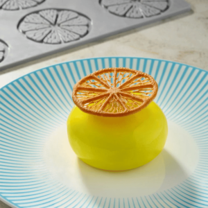 decorazione individuale per dessert, fetta di limone