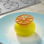 decorazione individuale per dessert, fetta di limone