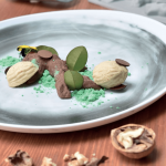 trompe l'oeil walnut entremet