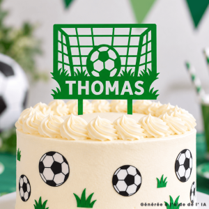 Cake Topper Gabbia da calcio da personalizzare | Consegna in 24/48 ore