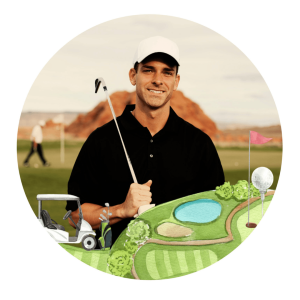 Foto commestibile Golf rotondo 20 cm