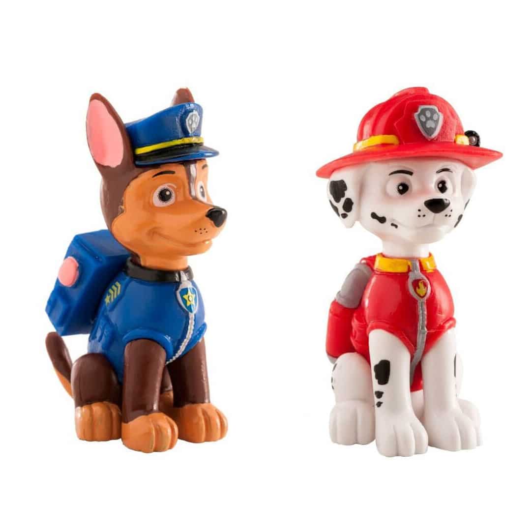 2-Paw Patrol-statuine-di-inseguimento-e-marcus-per-torta