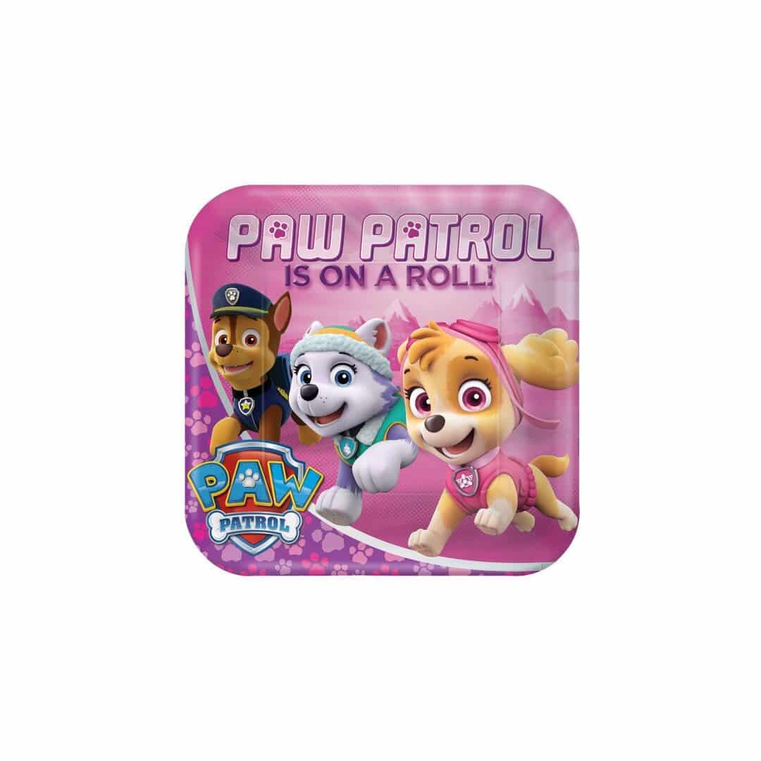8 piatti-Paw Patrol-ragazza