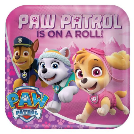 8 piatti-Paw Patrol-ragazza