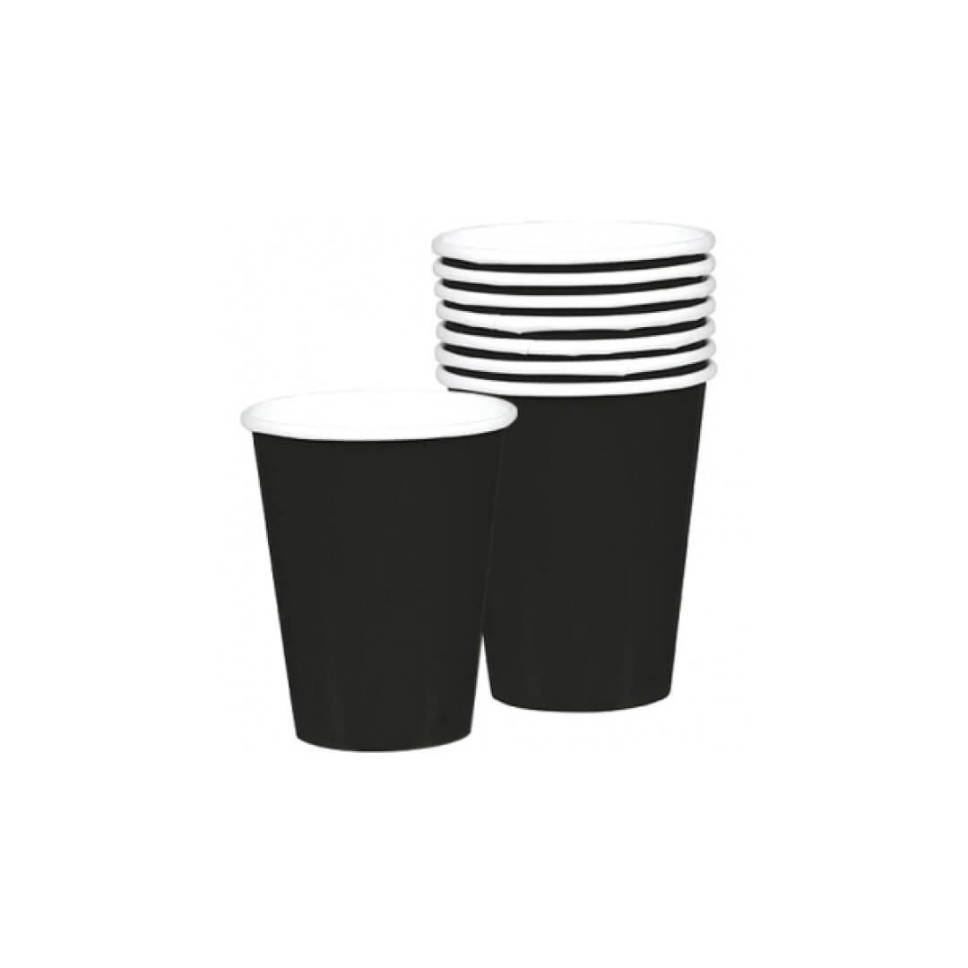bicchieri di carta nera