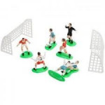 Decorazione torta-calcio-con-2-gabbie-+giocatori-da-calcio