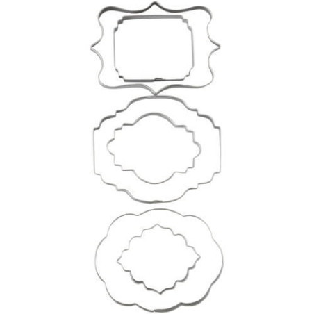 Set di 6 piatti tagliabiscotti per pasta di zucchero