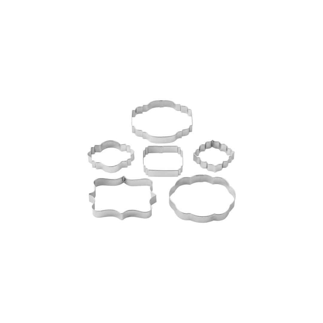 Set di 6 tagliabiscotti-piatti-pasta di zucchero