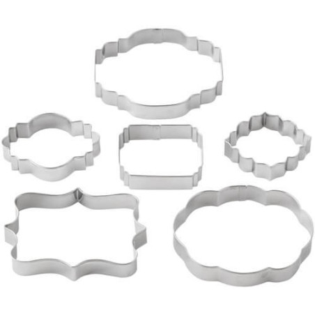 Set di 6 tagliabiscotti-piatti-pasta di zucchero