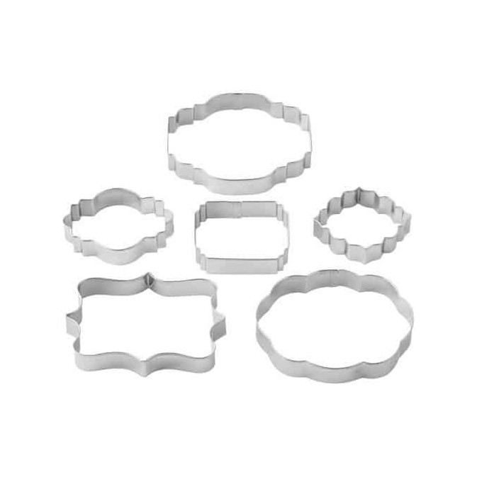 Set di 6 tagliabiscotti-piatti-pasta di zucchero