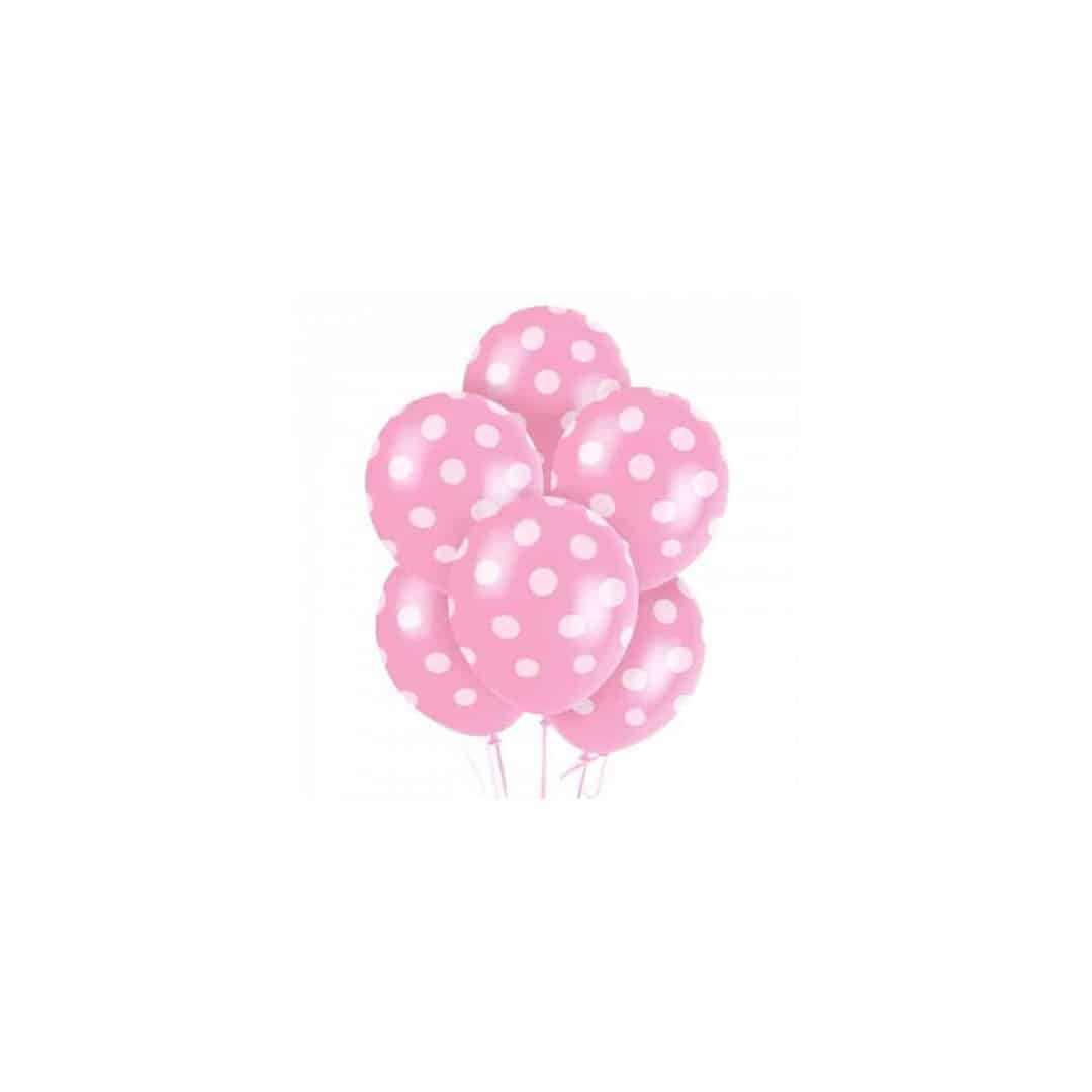 palloncini rosa a pois