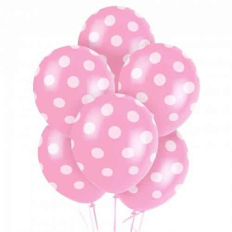 palloncini rosa a pois