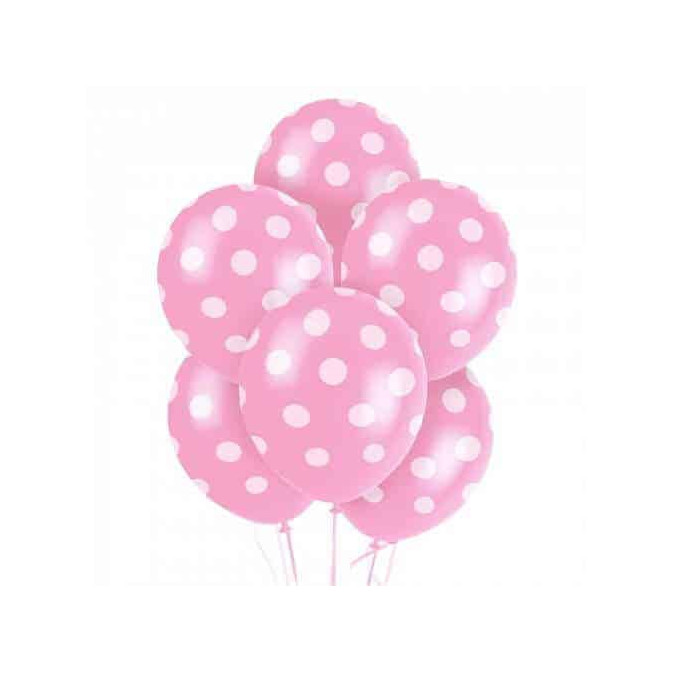 palloncini rosa a pois