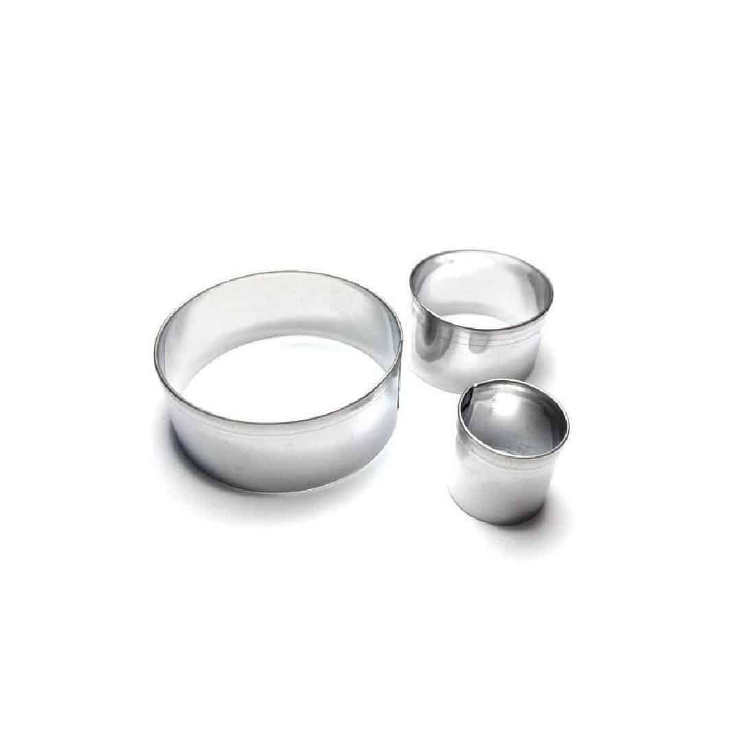 Set di 3 tagliabiscotti rotondi