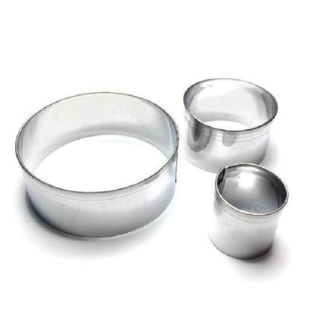 Set di 3 tagliabiscotti rotondi