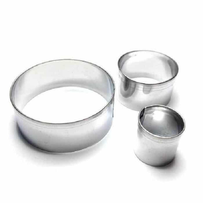 Set di 3 tagliabiscotti rotondi