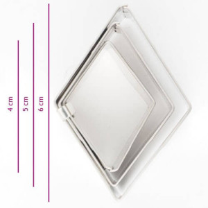 Set di 3 formine per biscotti diamantate