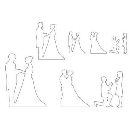 Set taglia-sagome della sposa