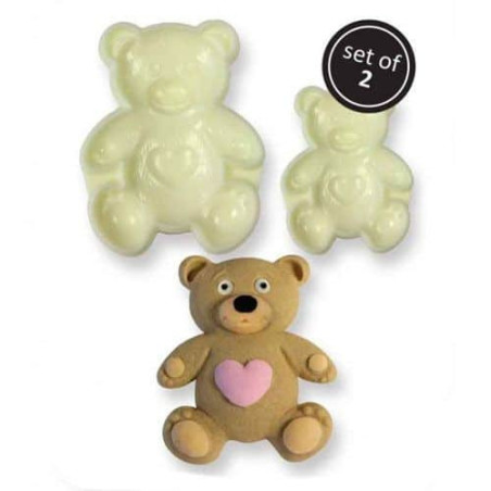 2 formine per biscotti a forma di orso