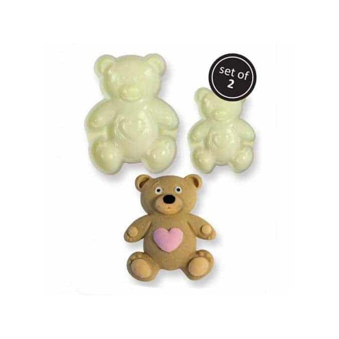 2 formine per biscotti a forma di orso