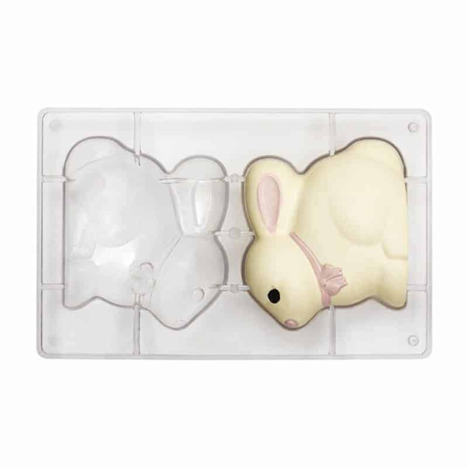 Stampo-coniglio-per-cioccolatini in policarbonato