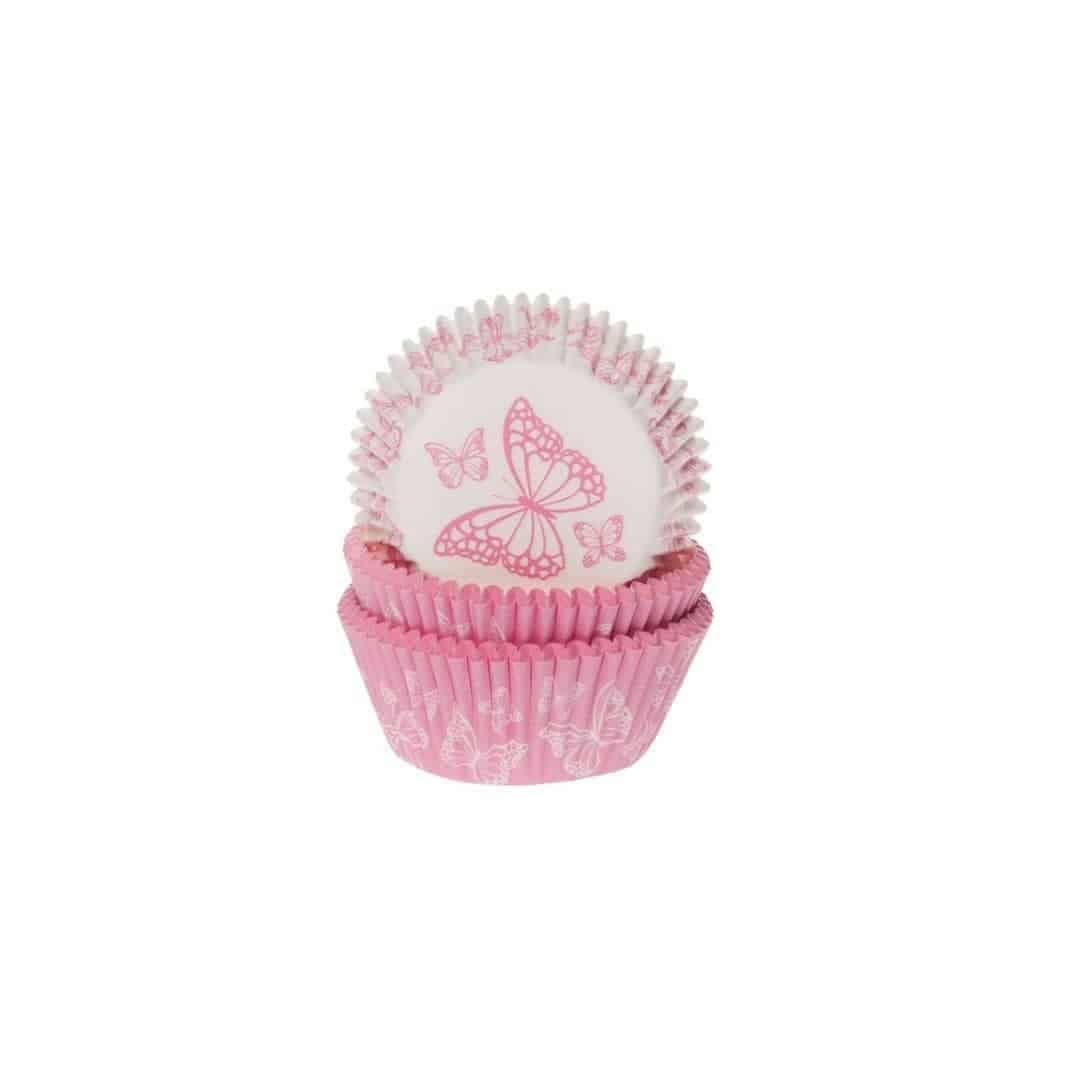 50 pirottini per cupcake a farfalla