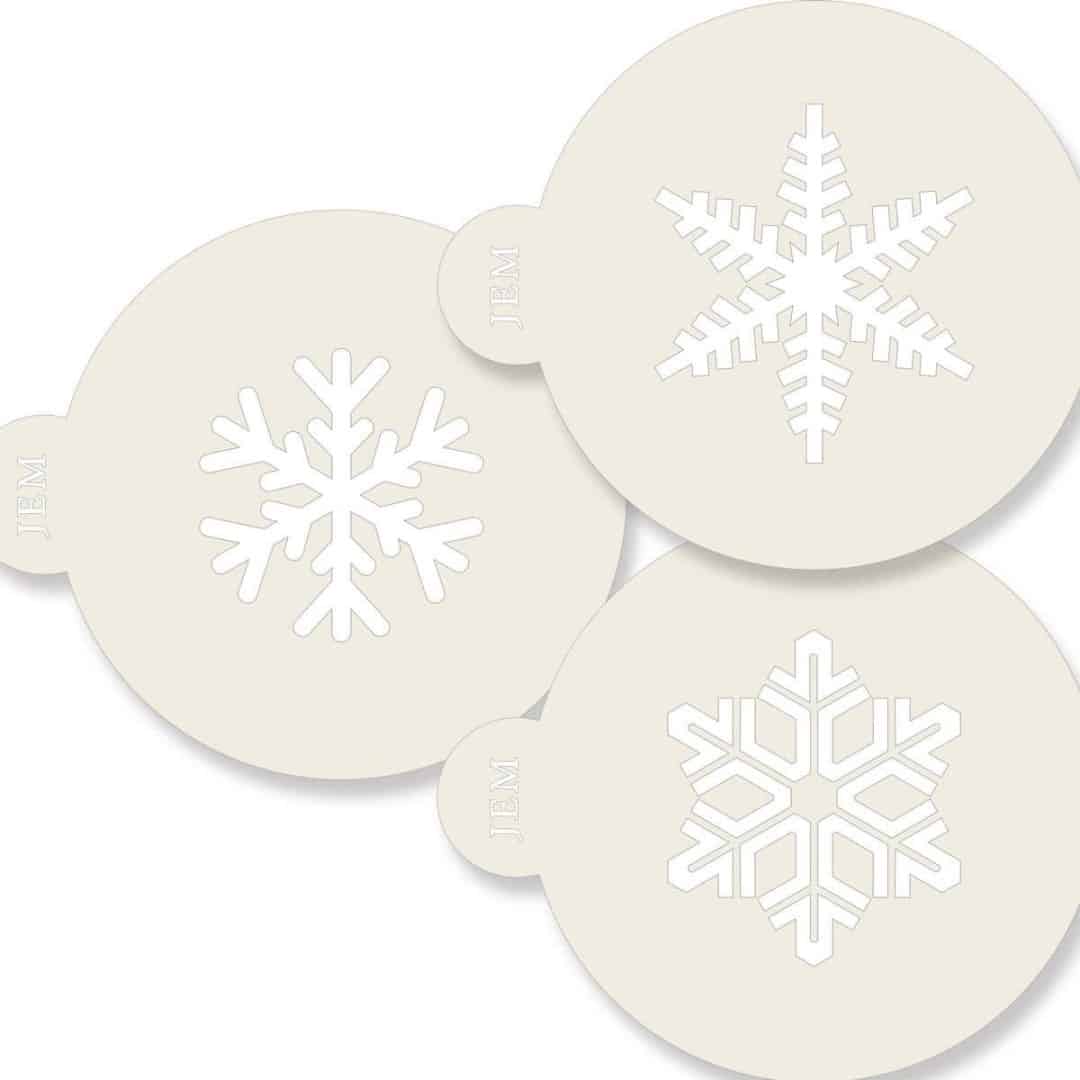 Stencil per torta con 3 fiocchi di Natale