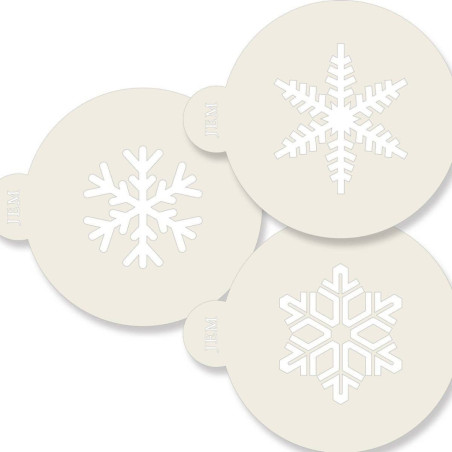 Stencil per torta con 3 fiocchi di Natale