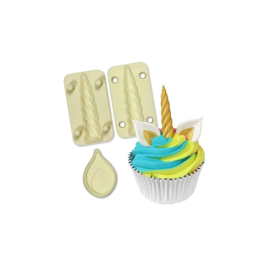 set di 2 tagliabiscotti a forma di unicorno
