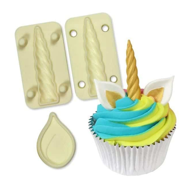 set di 2 tagliabiscotti a forma di unicorno