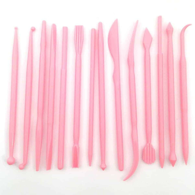 set di 14 strumenti per modellare la pasta di zucchero