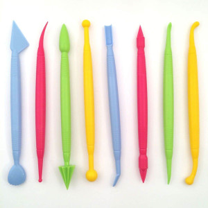 set di 8 strumenti per modellare la pasta di zucchero