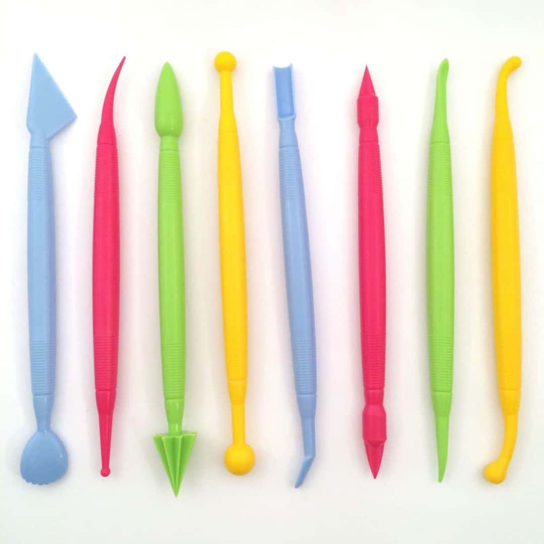set di 8 strumenti per modellare la pasta di zucchero