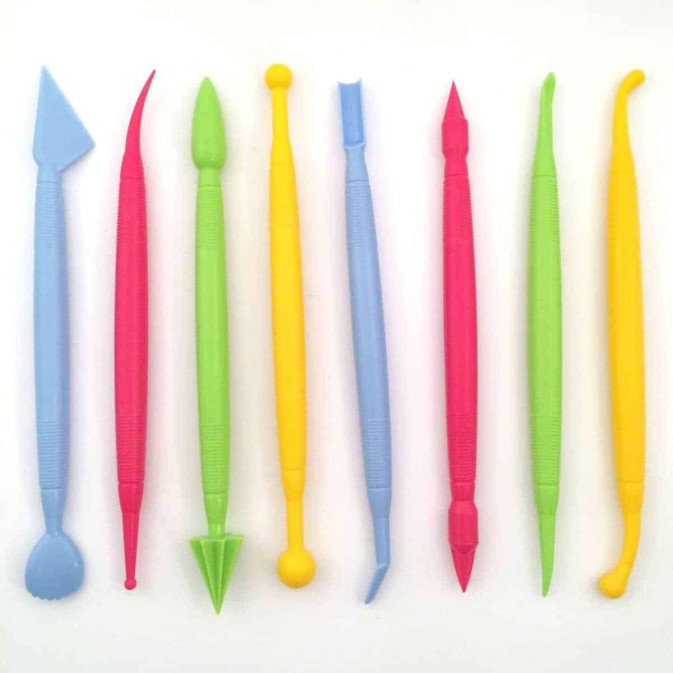 set di 8 strumenti per modellare la pasta di zucchero