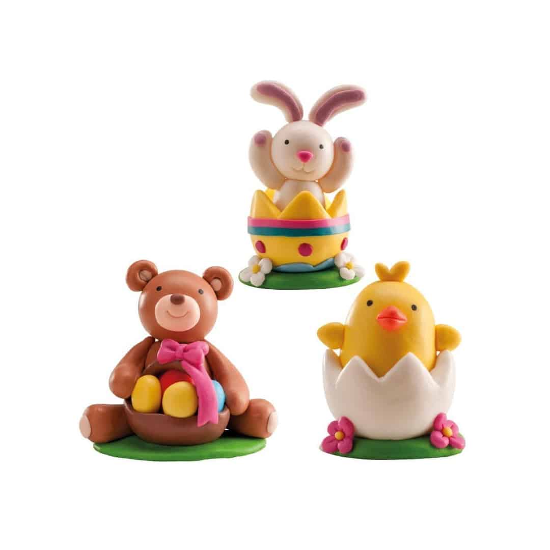 3 personaggi pasquali in PVC