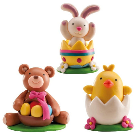 3 personaggi pasquali in PVC